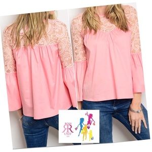 ⚡️Blush Lace Detail Top✨